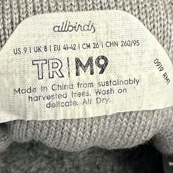 Allbirds TD Tree Dashers Men Running Shoes/Sneakers Size 9 Gray Mesh Sustainable - Picture 6 of 15